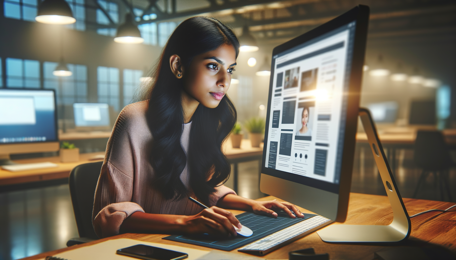 Person designing a website from scratch