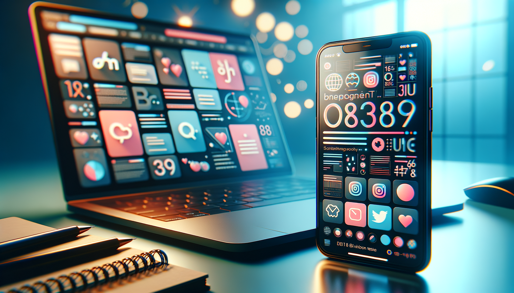 Fancy font text generator displayed on digital devices for stylish social media text creation