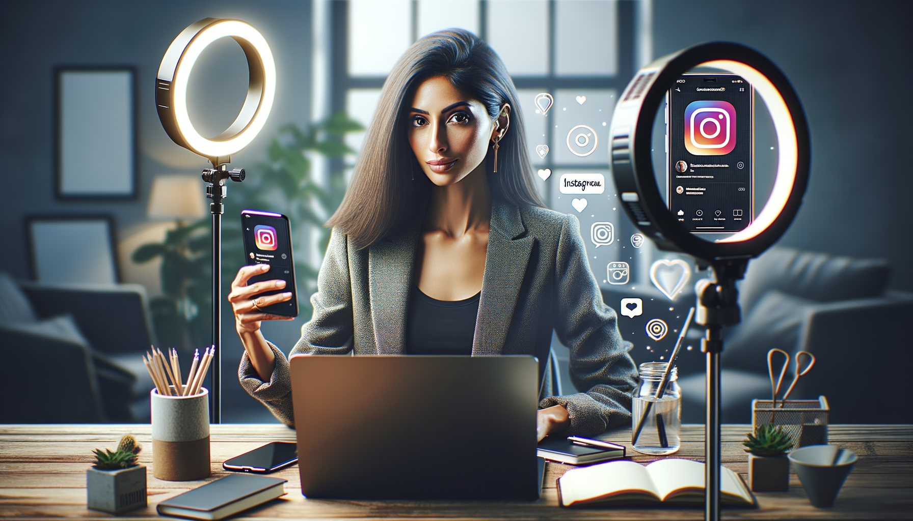 Professional workspace representing Instagram Marketing Jobs and social media career opportunities