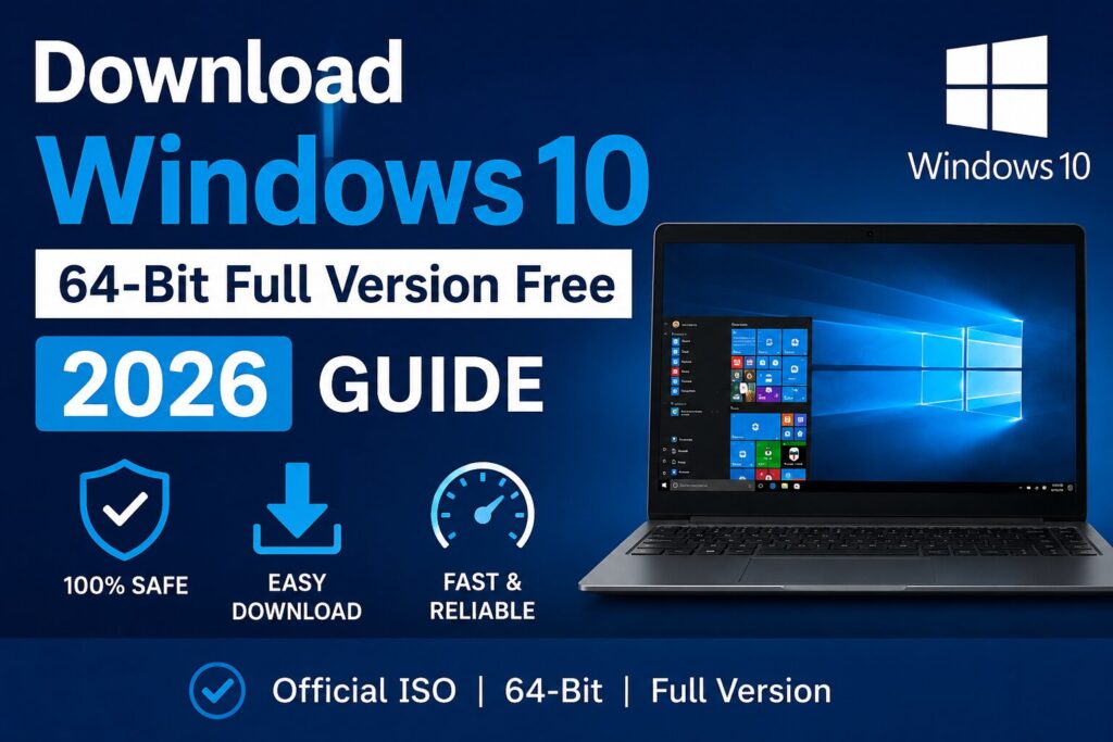 Download Windows 10 64-bit full version free — official Microsoft ISO guide 2026